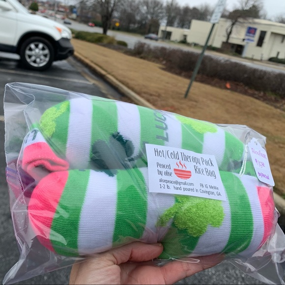 NEW Lucky Rice heating bag pack cooling Dog cat handmade use doterra oils with - Picture 5 of 6